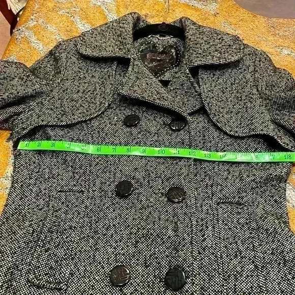 Guess Pleated Detail Wool Blend Coat - Picture 7 of 8